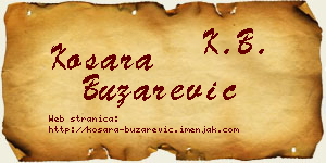 Kosara Buzarević vizit kartica